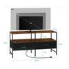Entertainment Center with Storage Drawers,Rustic Brown TV Stand for 40 Inches TV, Farmhouse TV Stand Dresser with Outletsw