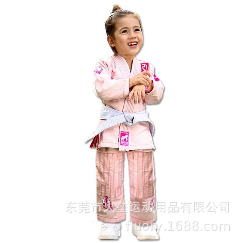 FLUORY Firelap BJJ Gi Girls Cute Embroidered Brazilian Jiu Jitsu Uniform Kids Training Judo Wear