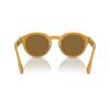 Burberry Temple Letter Acetyl Round Frame Sunglasses Men's Yellow