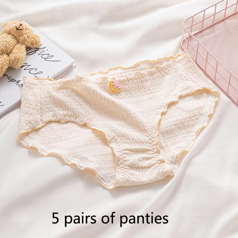 

5A женские трусики женские хлопковые промежность антибактериальные средняя талия девушки девушки треугольные брюки женские простые шорты голова лето XL