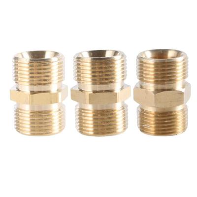 Brass Pressure Washer Hose Extender, M22 15mm To M22 14mm Male, Easy Installation,High Pressure Hose Extension Connector
