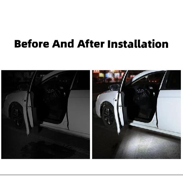 Car Led Welcome Light Magnetic Control USB Charging Auto Open Door Safe Anti-collision Signal Lamp