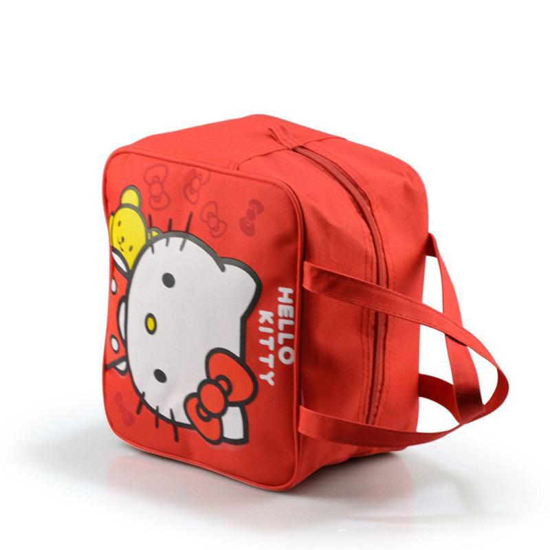 Kawaii Hello Kitty Bolsa de Almuerzo Lindo Dibujo Animado Impermeable Bolsa Bento Bolso Tote Portátil Bolso de Mano Bolsa de Cosméticos Bolsa de Almacenamiento Para Niñas