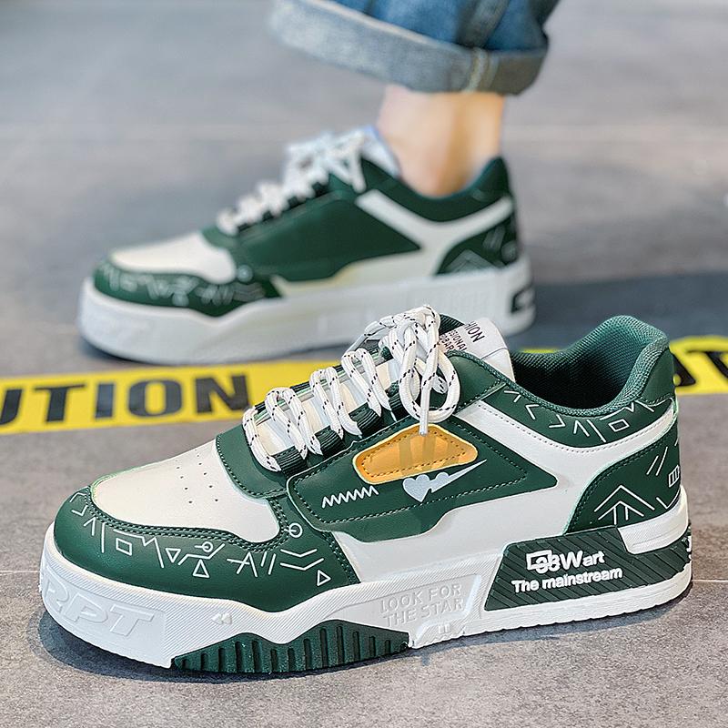 Neue Herren Koreanische Schuhe mit dicker Sohle Trendige und vielseitige Studentenschuhe Herren Leichte Atmungsaktive Strapazierfähige Lässige Sportschuhe