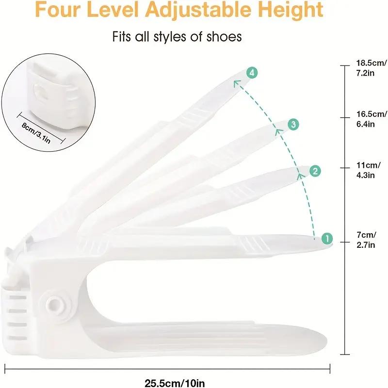 1PC Schuhschlitz-Organizer, verstellbares Schuhregal, doppellagiges Schuhregal, Schuhstapler, platzsparender Schuhhalter für den Schlafzimmerschrank im Wohnheim