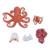 5Pcs Octopus Figurine Toy Educational Simulated Octopus Life Cycle Learning Toy Sea Animals Figurine