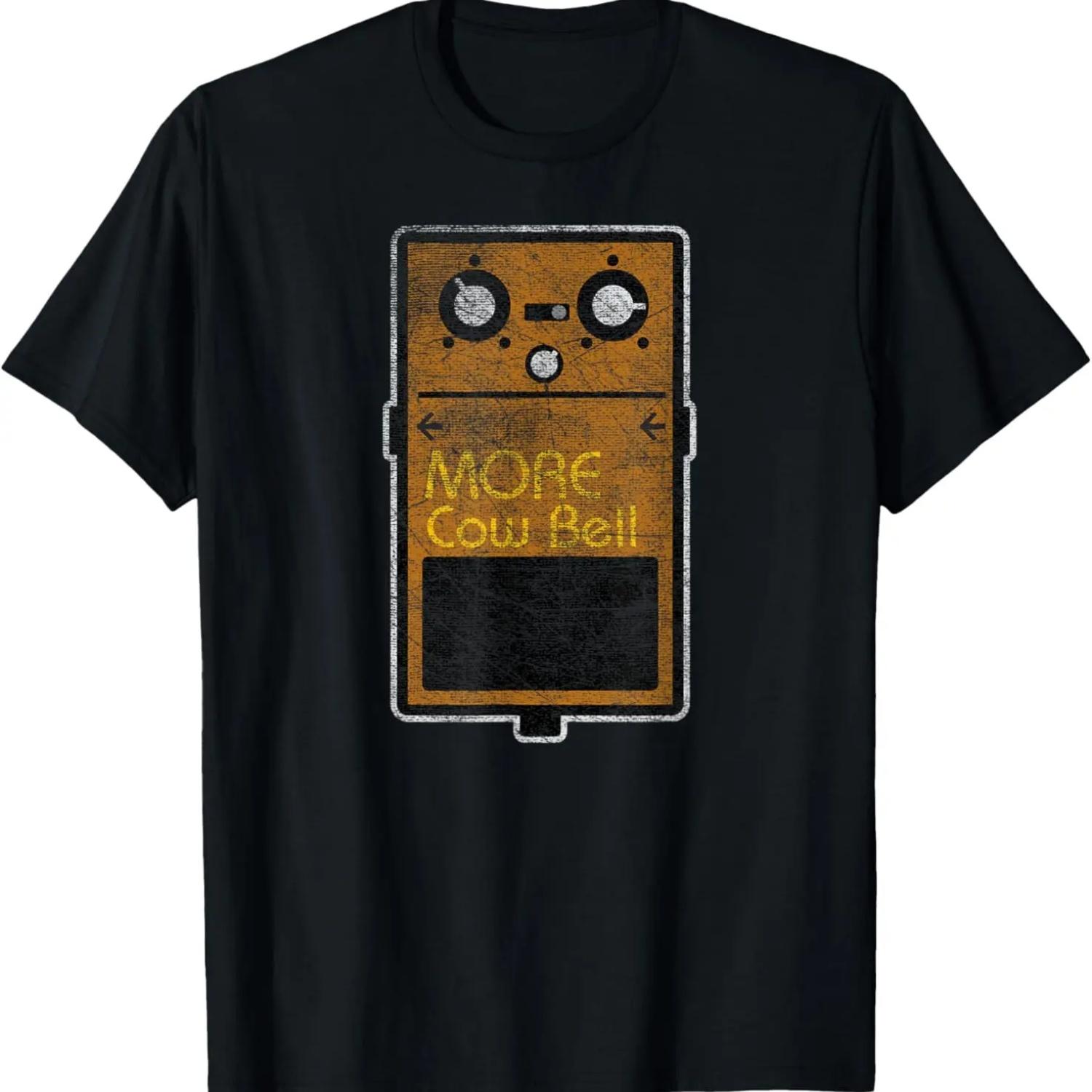 Funny More Cow Bell Effect Pedal T-Shirt S