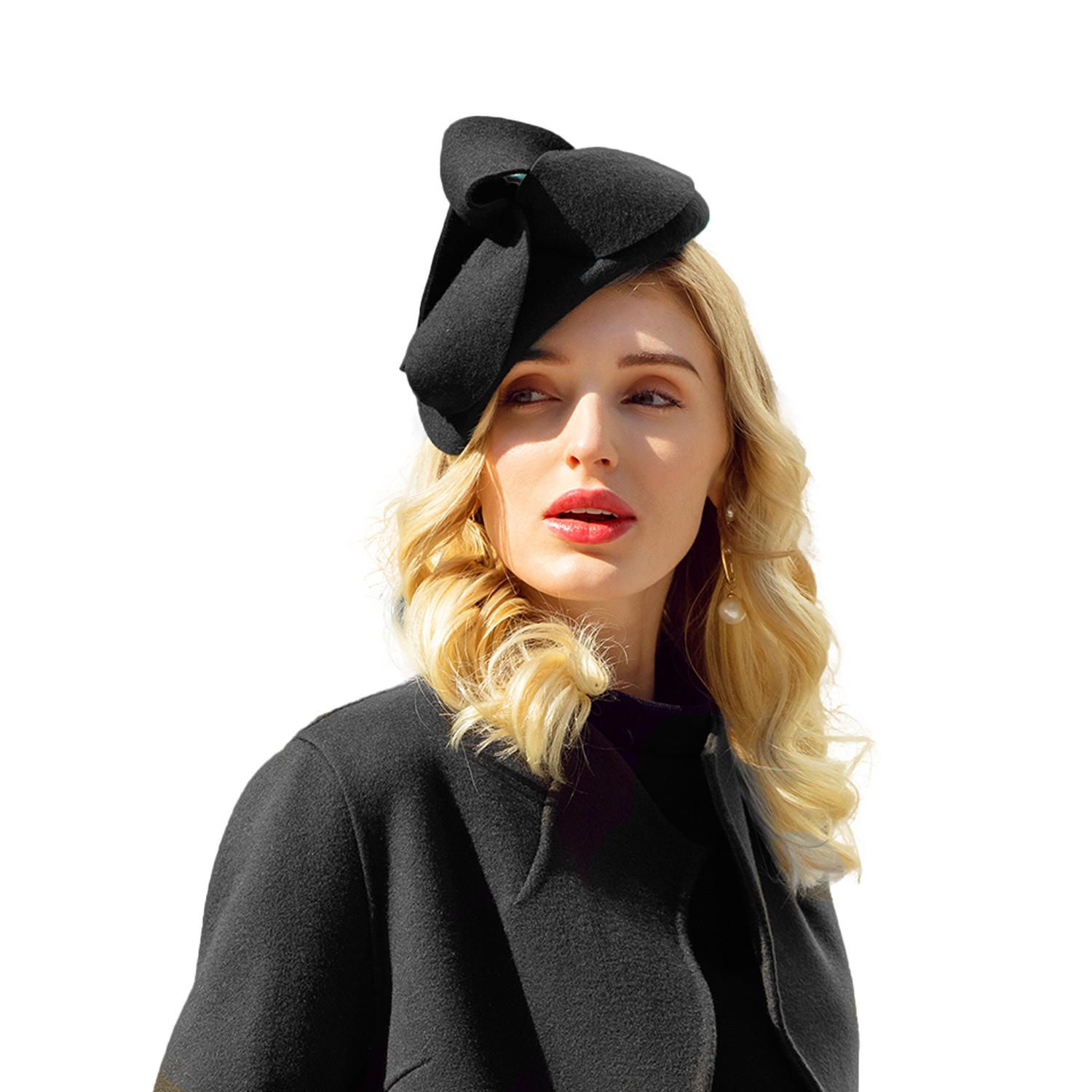 

Womens Fascinators Hats 20s 50s Teardrop Pillbox Hat for Women Church Cocktail Derby Dress Hats чёрный