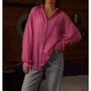 Casual Fashion Loose Women Shirts Long Sleeve Basic Office Blouse Sweet Spring Summer Tops Simple Solid Color Women's Clothing