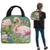 Flamingo In The Tropical Pond Insulated Lunch Bag for Women Kids Portable Food Boxes Thermal Lunch Box Tote