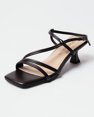 Open Stiletto Sandals Aiformaria 9329 36 Brown Leather