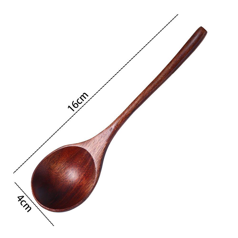Hand Made Japanese Style Dessert Coffee Teaspoon Ice Cream Tableware Soup Spoon Utensils Wooden Spoon