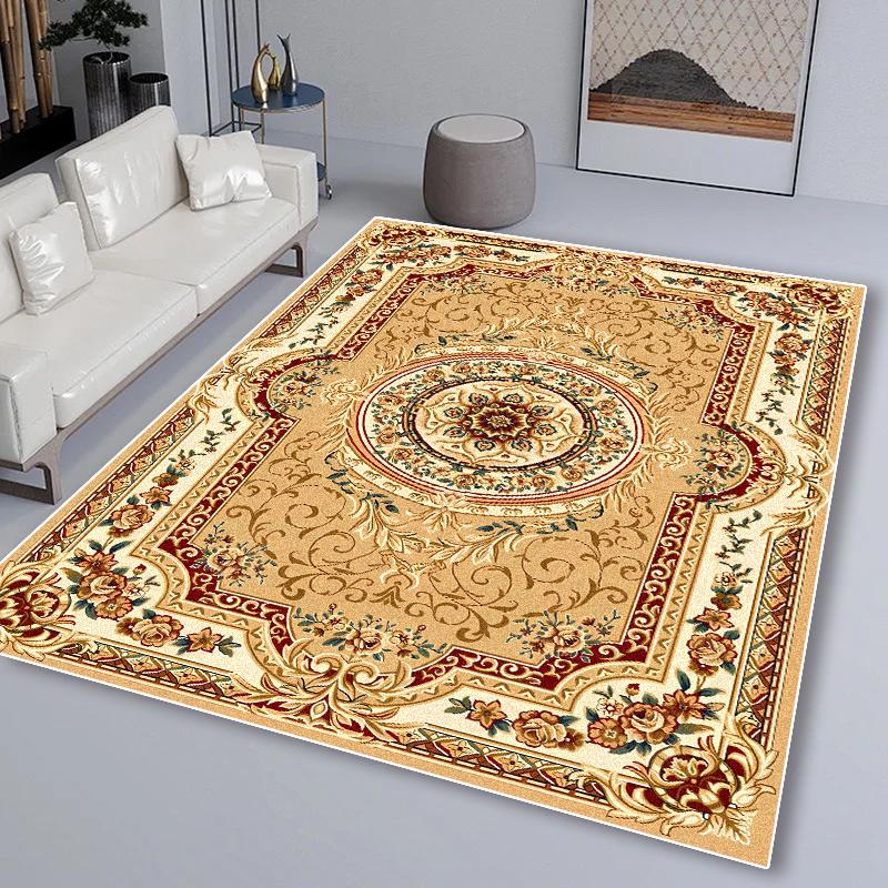 European Persian Style Carpet for Living Room Decoration Bedroom Sofa Large  Rug Study Balcony Non-slip Floor Mats Customizable