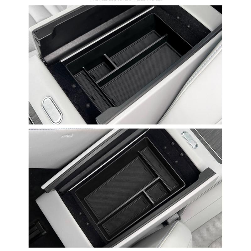 Center Console Organizers Armrest Storage Space Utilization Tray Precisions Fit Console Tray ABS Storage Box for M9