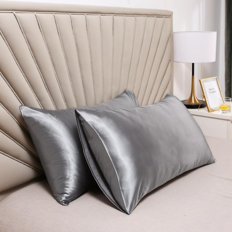 Simulated Silk Pillowcase Pillow Cover For Summer Cooling Standard Size Durability Easy Removal Pillow Sleeve