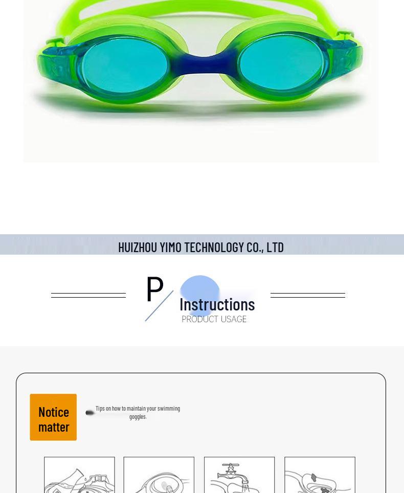 Bequeme Anti-Beschlag Wasserdichte HD Schwimmbrille für Kinder - Kein Kopfdruck