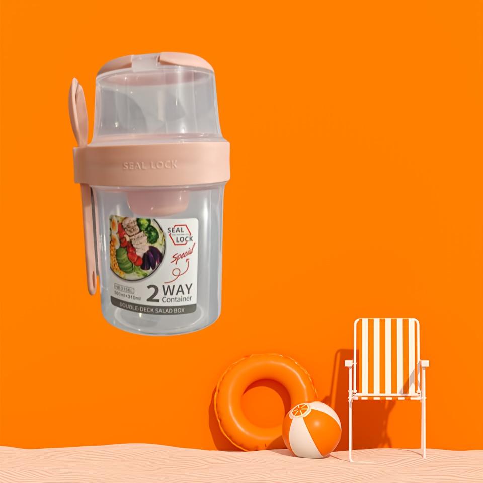 Set di Tazze Portatili per Insalata di Frutta, Cereali e Yogurt: A prova di perdite, Lavabile in lavastoviglie, Adatto per Lavoro, Scuola e Viaggio - Regali Perfetti per Halloween e Natale