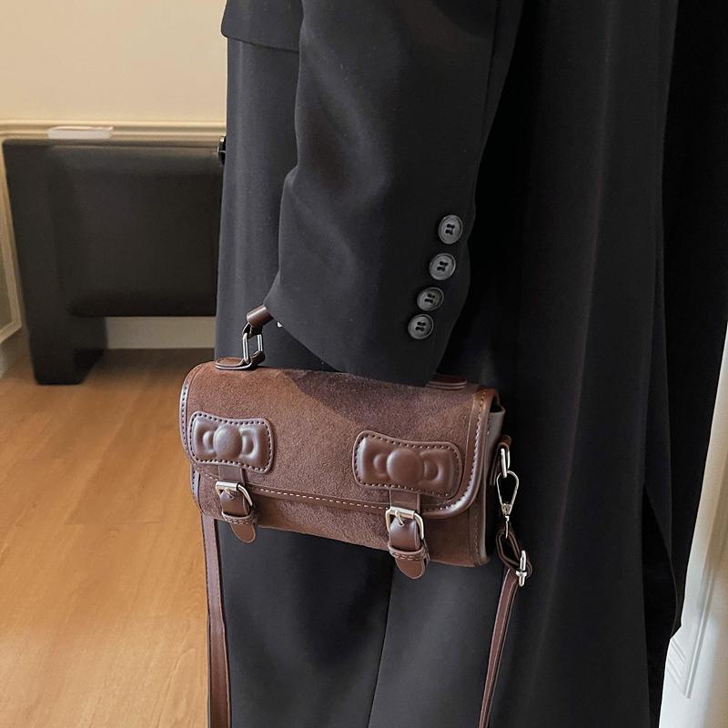 Autumn New Retro British Saddle Messenger Bag Women's Bag Niche High-end Simple Shoulder Small Square Bag