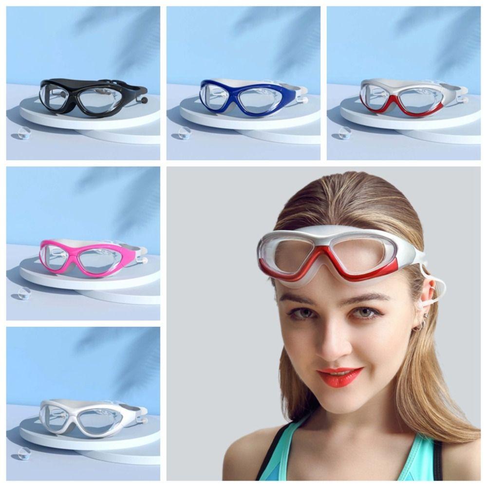 

Large Frame Silicone Swimming Glasses Waterproof Large Frame Swim Glasses Diving Eyewear