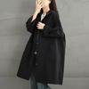 Loose Hooded Casual Trench Coat Long Sleeve Jackets Plus Size Women Autumn Winter Outerwear