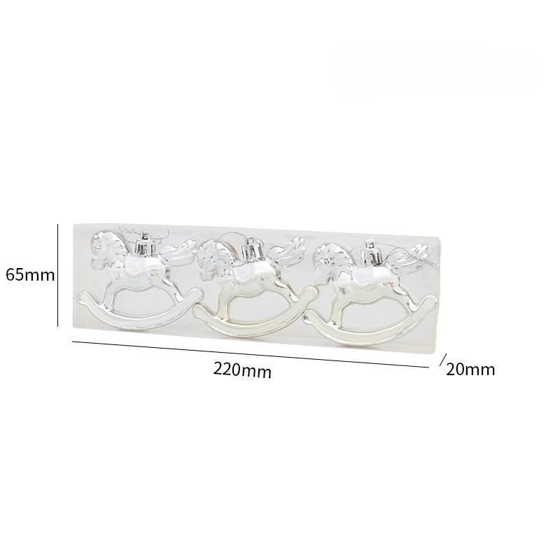 

Christmas gifts, plastic plated rocking horses, small wooden horses, Christmas tree decorations, pendant small gifts