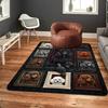 Poodle Portrait Gallery Pattern Rug Floor Mat for Living Room or Bedroom Soft and Comfortable Carpet a Gift for Birthday and Holiday.
