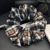 Elegant Retro Plaid Scrunchie Headband for Women