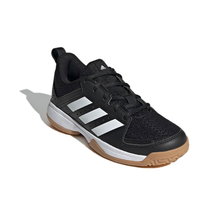 New Adidas Ligra 7 Indoor J Breathable Lightweight And Wear Resistant Badminton Shoes Black Back Teenagers FZ4681