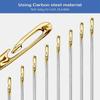 30 Pcs Hand Sewing Big Eye Needles Sharp Needle with Solid Wood Needle Case