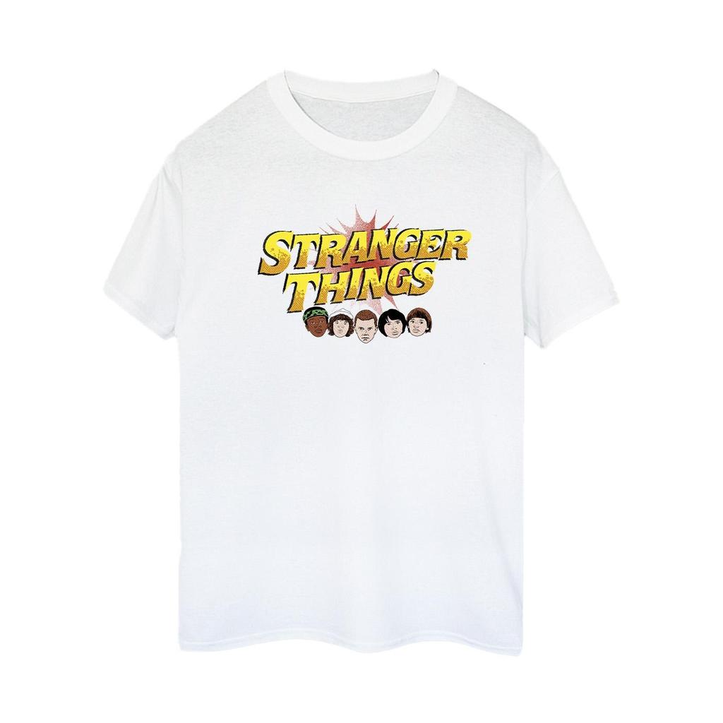 Netflix Womens/Ladies Stranger Things Comic Heads Cotton Boyfriend T-Shirt