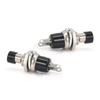 Reliable Miniature Pushbutton Switches in Black with PBS 110 Set of 10