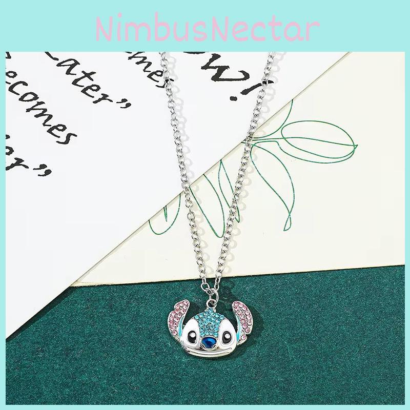 Charming Alloy Cartoon Stitch Necklace With Sparkling Rhinestones For Trendy Style