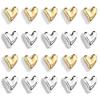 20 Cute Heart-shaped Decorative Magnets, Golden and Silvery Refrigerator Magnets, Small Home Kitchen Magnet Set for Decorating Office Whiteboards