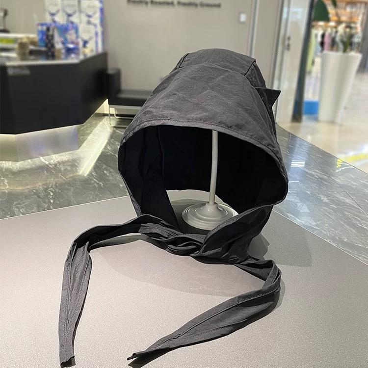 Women's Spring and Summer Thin Sun Protection UV Head Hat Japanese Cute Little Devil Ear Quick Dry Fisherman Hat