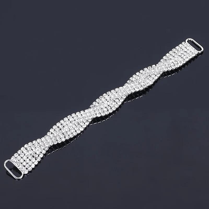 

Engood 10pcs Rhinestone Bikini Connectors Vintage Sewing Trim & Embellishments Buckle For Swimming Wear Bikini Chain Decoration срібний