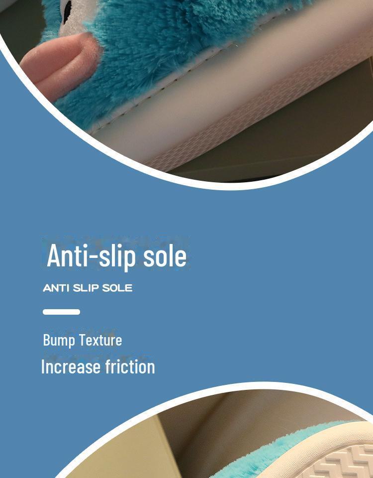 Cozy Furry Cotton Slippers: Non-Slip, Warm Velvet, for Couples - Perfect for Autumn/Winter