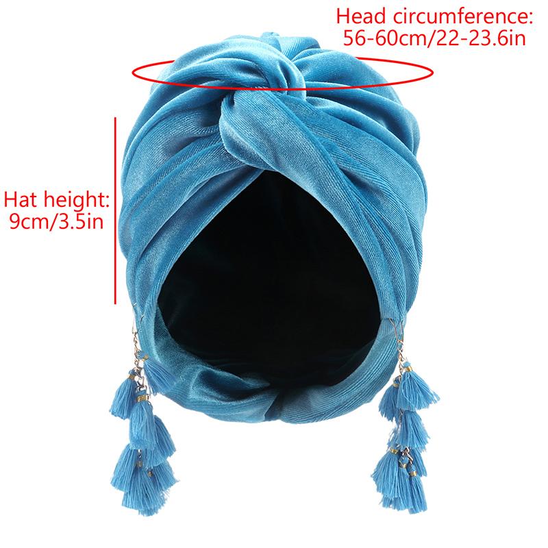 Women'S Spring Boho Scarf Hat Retro Cross Wrap Headscarf With Tassels Lightweight Turban Cap For Outdoor Music Festival