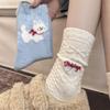 Wool Cartoon Medium Tube Socks Idea Yarn Cartoon Butterfly Socks Thickened Thermal Stacking Socks