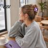 Hairpin for Girl, Football Themed Hair Clip, Large Curved Clip Medium Smooth Surface Long Thick Curly Hair, Strong Elastic Grip Sports Style Fan Gift