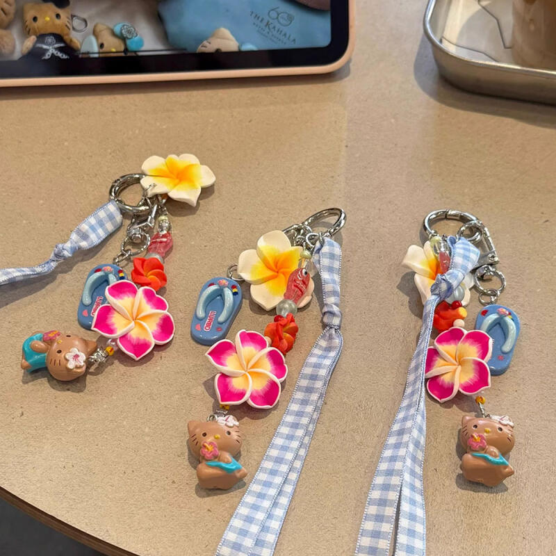 Porte-clés Poupée Hawaïenne Kitty Bronzée