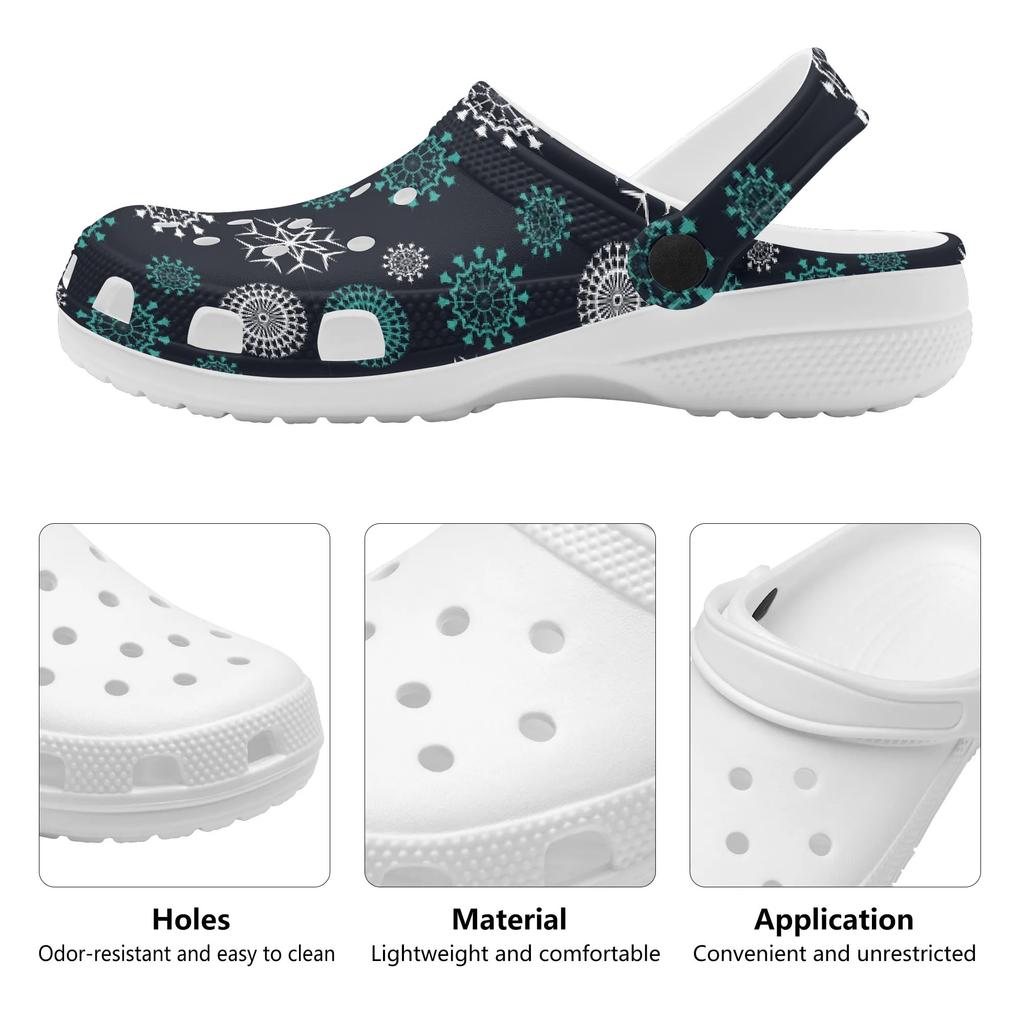 Unisex EVA Water Clogs Fashion Printed Soft Comfort Soft Slip On Water Friendly Shower Pool Beach Bathroom Daily Shoes Beach Wear