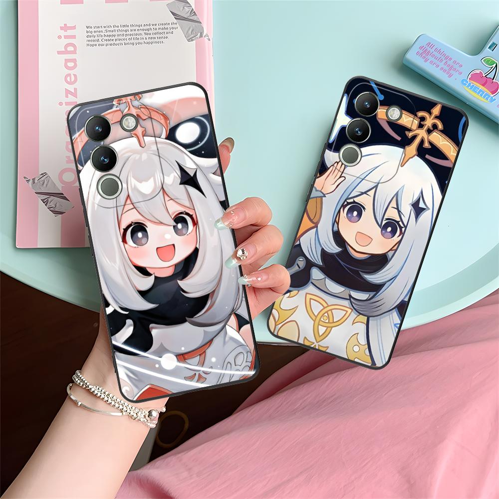 Game GI Paimon Matte TPU Mobile Phone Case for VIVO V60 V50 V40 V30 V29 V27 V25 V23 Pro Lite 5G Colorful Printing Cover