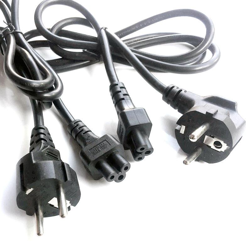 CE European Standard 3-Core L-Shaped VDE 90-Degree Clover Tail Power Cord