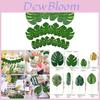 Summer Hawaiian Faux Tropical Leaf Set With 41 Pieces For Beach Party Home Decor