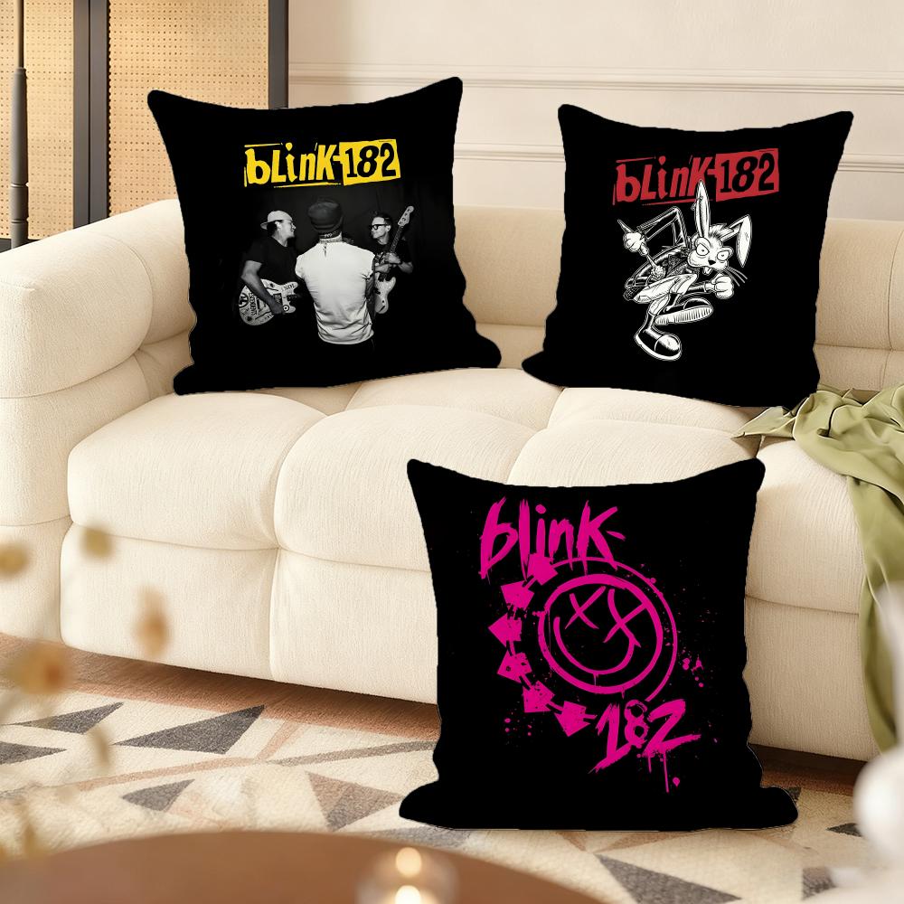 B-Blink 182 Cushion Cover Soft Short Plush Pillow Cover Smooth Cozy Texture Aesthetic Cushion Case Home Decor