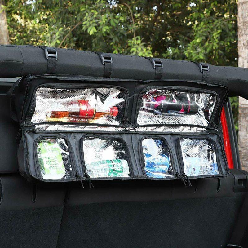 Borsa portaoggetti organizer per roll bar per Jeep Wrangler LJ TJ JK JL Gladiator JT Multi-tasche e organizer e porta kit di attrezzi