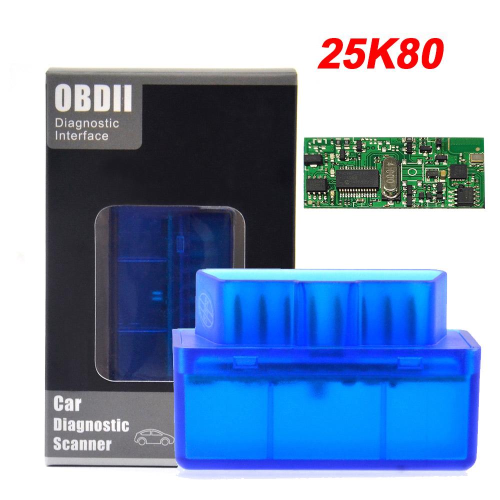 HOT!!!Really V1.5 Super MINI ELM327 Bluetooth Real PIC18F25K80 Version 1.5 OBD2/OBDII for Android Car Code Scanner Good Packing