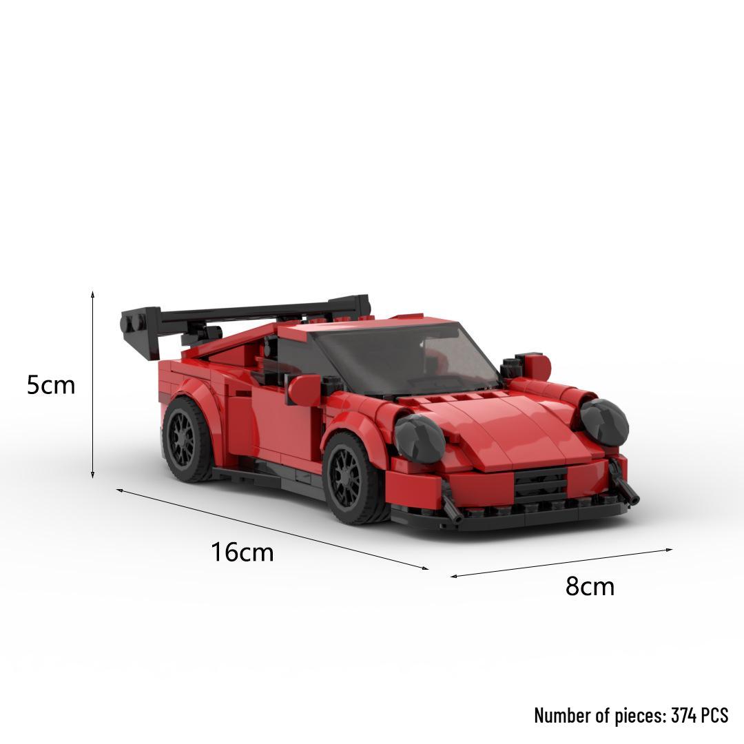 Porsche 911 Model Toy Car: MOC Building Blocks for Kids, Compatible with Lego, Educational DIY Racing Car Set.