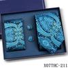 Tie Square Cufflinks 3-Piece Suit Retro Striped Hand Tie High-End Gift Box Set