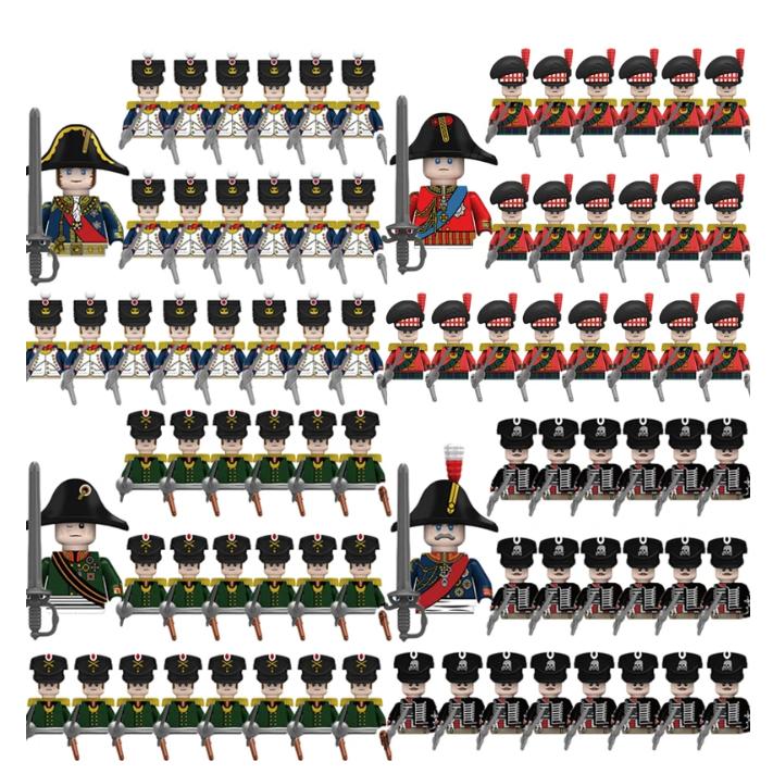 Kids Building Blocks Toy Napoleonic Wars Military WW2 Mini Dolls Soldier Duke Medieval Knights Officer Model Toy wholesale store